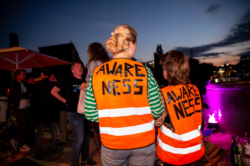 Awareness-Team bei Party auf der re:publica, Berlin 2022 | Foto: Dorothea Tuch